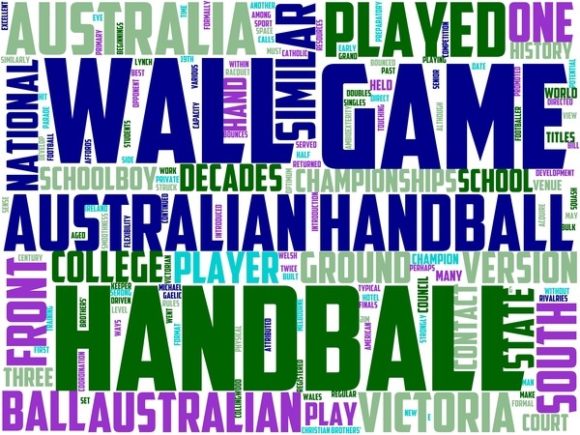 Australian Handball Wordart Background