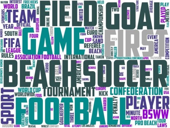 Beach Soccer Wordart Tshirt