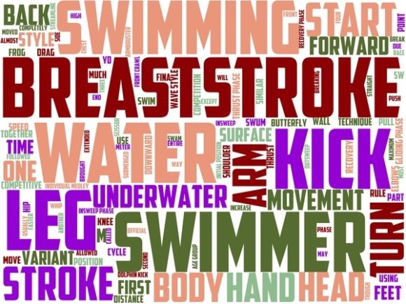 Breaststroke Wordart Tie Dye