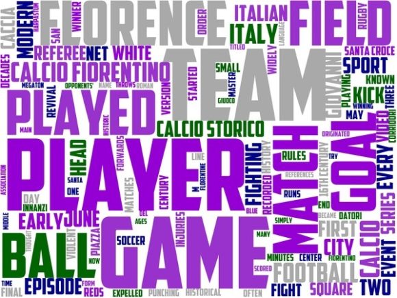 Calcio Fiorentino Wordart Banner