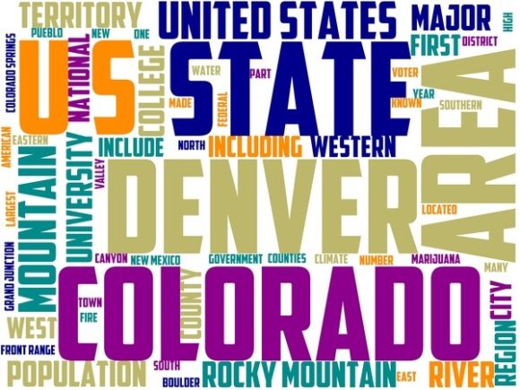 Colorado Wordart Banner: A Vibrant, Hand-Drawn Word Cloud for Creative Expression & Brand Inspiration