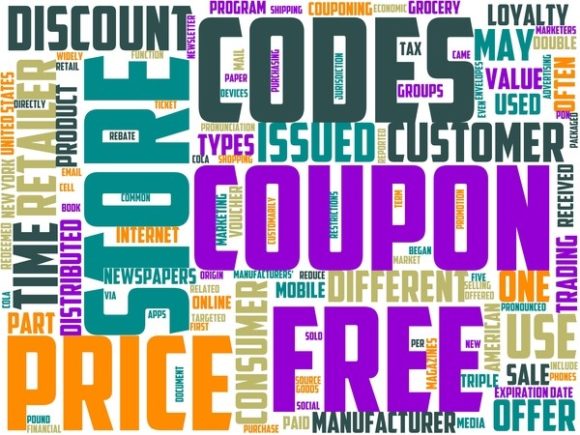 Couponing Wordart Background