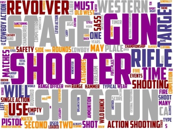 Cowboy Action Shooting Wordart Book Cove