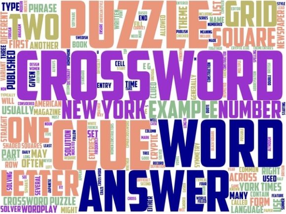Crossword Puzzles Wordart Background